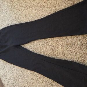 SHEIN Black Ribbed Knit Pants